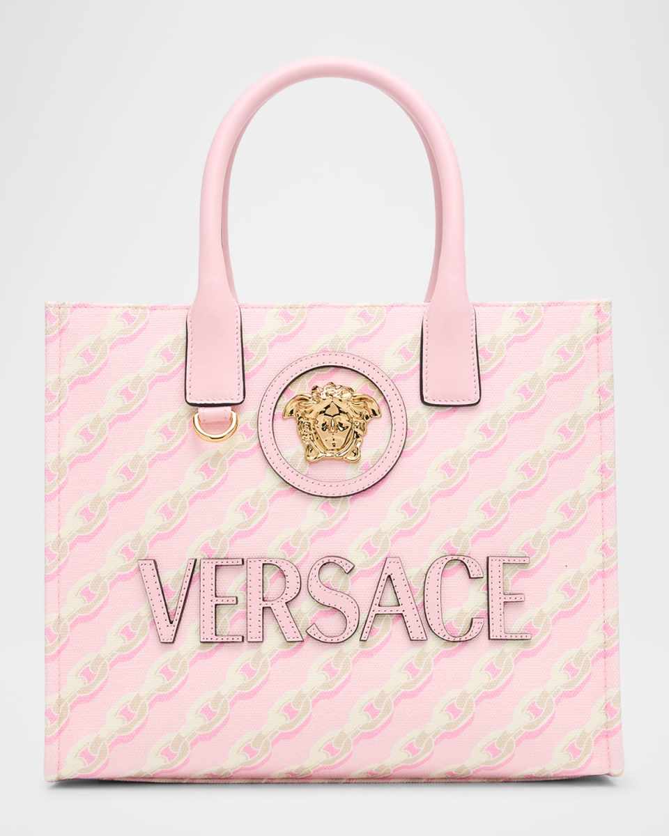 La Medusa Chain-Print Canvas Tote Bag